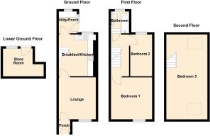 2D Floor Plan Tan Cwm, Llanfairfechan - all floors