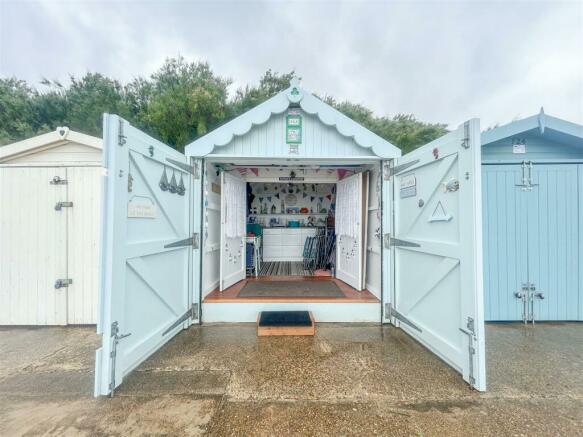 OUTSIDE VIEW OF BEACH HUT