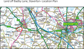 Location Plan, Land, Off Badby Lane Staverton, Dav
