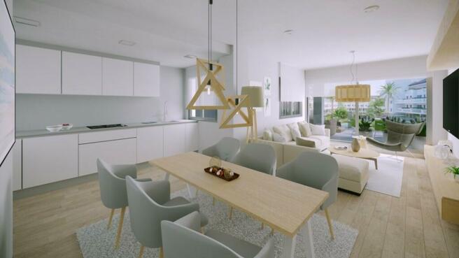 Open plan kitchen lo