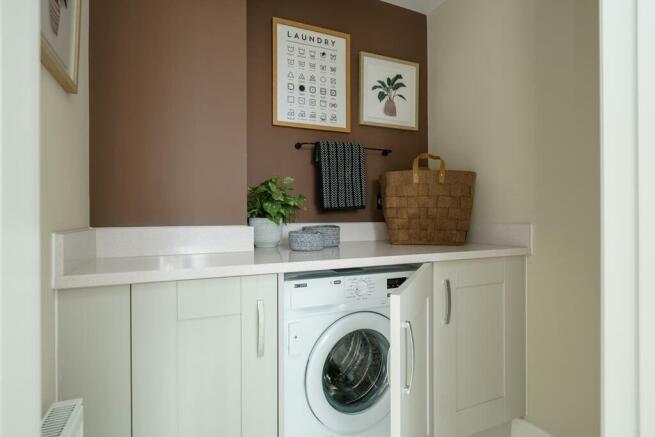 The separate utility room is ideal for laundry