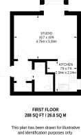 Floorplan area for info only, not for Â£/sq. ft valuation