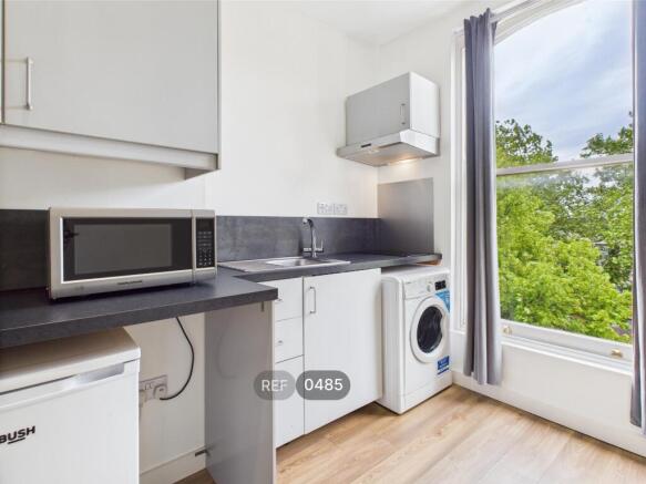 Kitchen, Living and Bedroom area