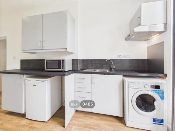 Kitchen, Living and Bedroom area