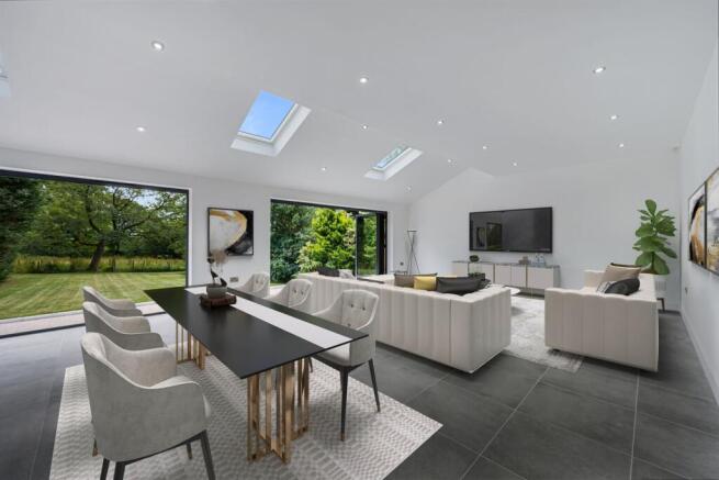 Virtually Staged Open Plan Kitchen / Dining/ Livin