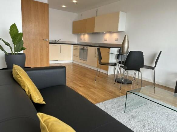 living space/kitchen