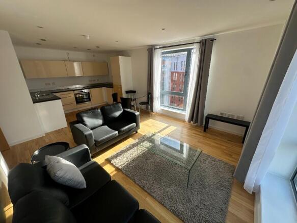 living space/kitchen