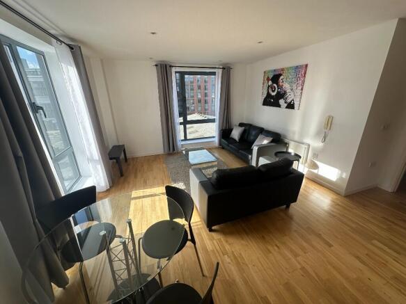 living space/kitchen