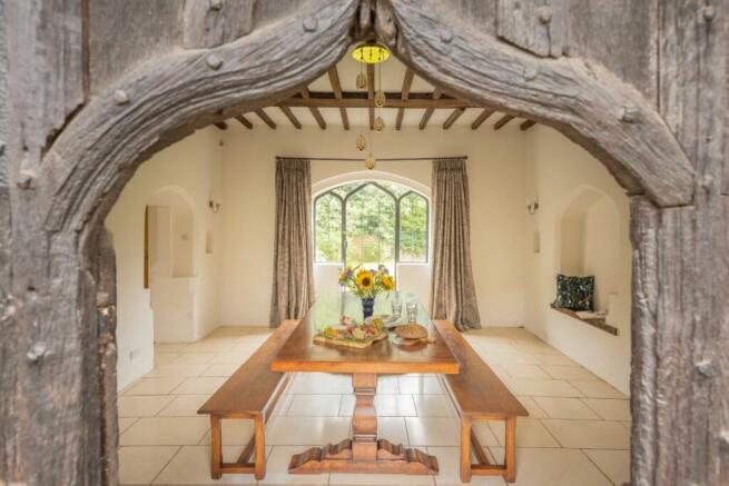 View of the dining room from the door