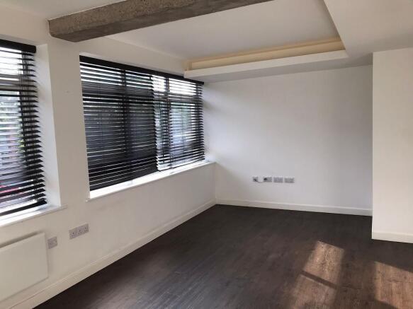 Open plan living room and kitchen area