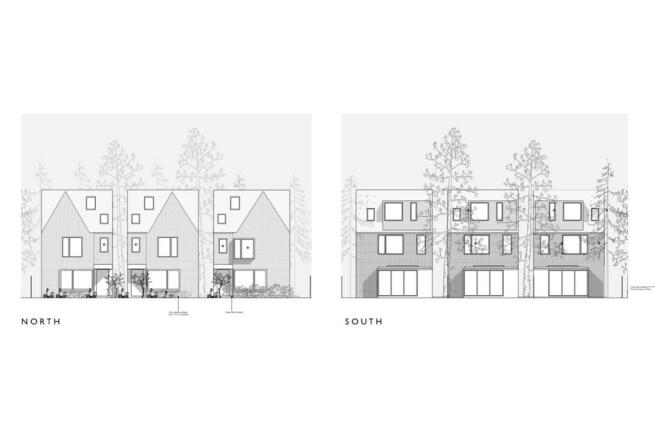 Plans -p1261 elevations proposed - with street sce