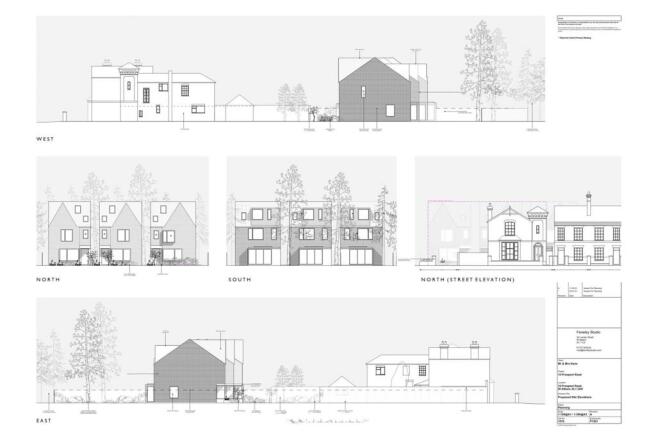 Plans -p1261 elevations proposed - with street sce