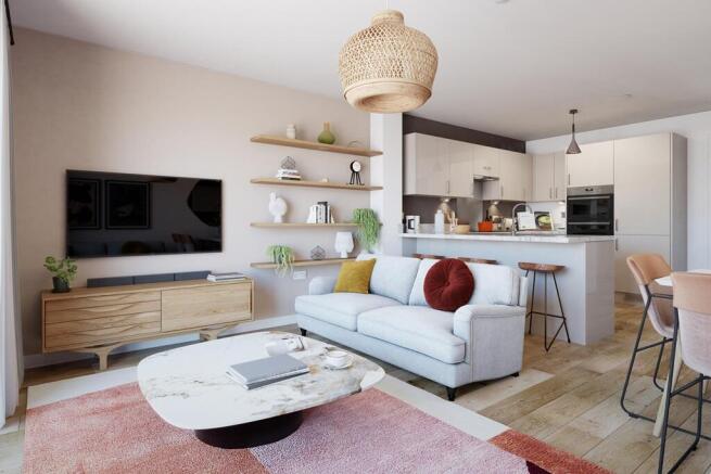 The open plan layout is perfect for entertaining
