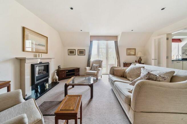 Living/dining room with balcony