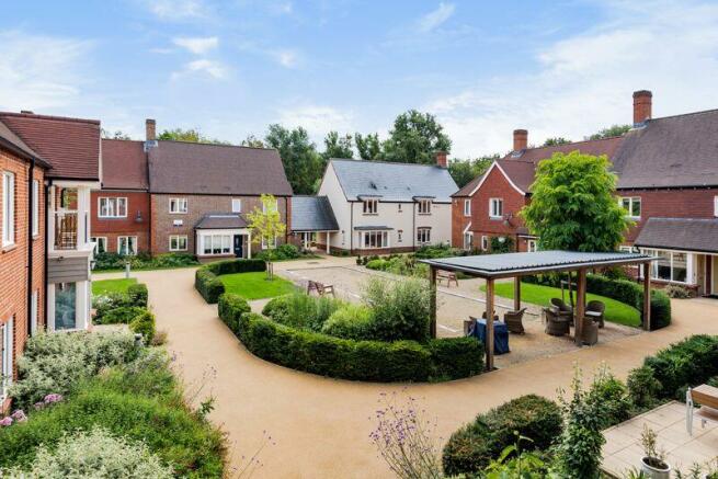 Landscaped gardens with seating