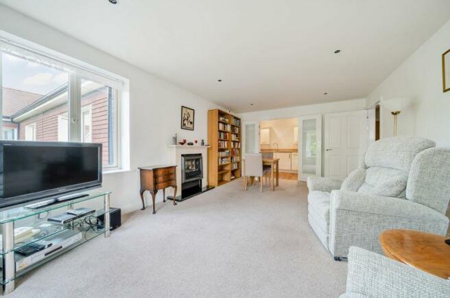 Living/dining room through to kitchen