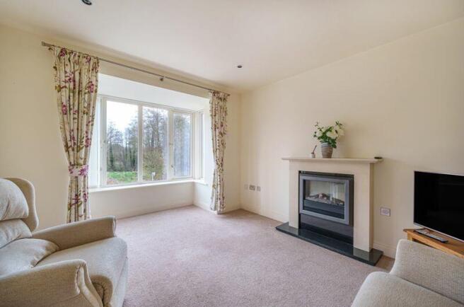 Living room with bay window