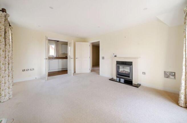Living/dining room through to kitchen