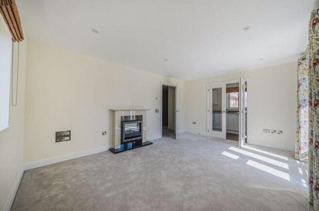 Living/dining room through to kitchen