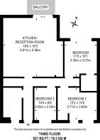 Floorplan area for info only, not for £/sq. ft valuation