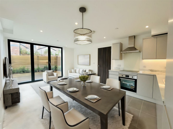 Living Room and Dining Kitchen