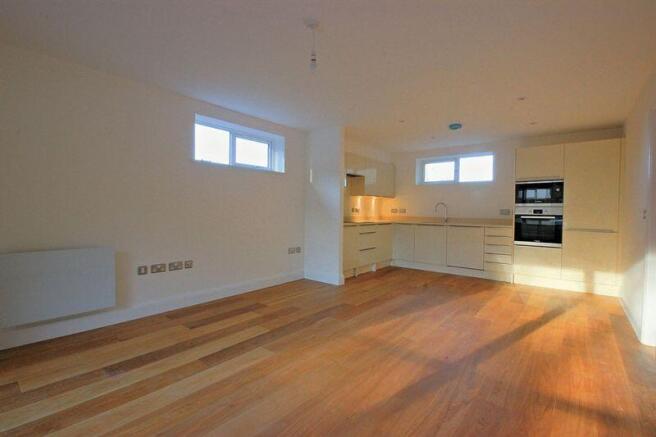 open plan kitchen/living