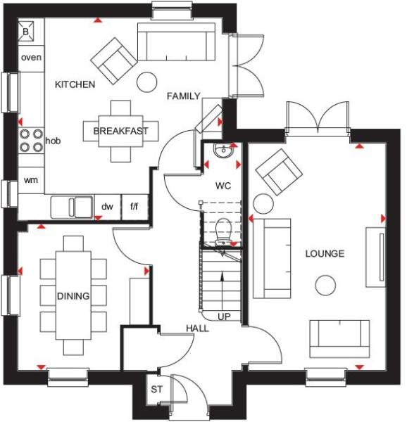 Lincoln ground floor plan