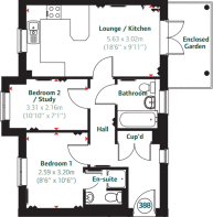 Floor Plan plot 388 The Lark