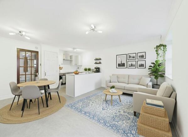 Open-Plan Living (Virtually Furnished)