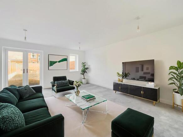 Example of Virtually Furnished Lounge Dining Room