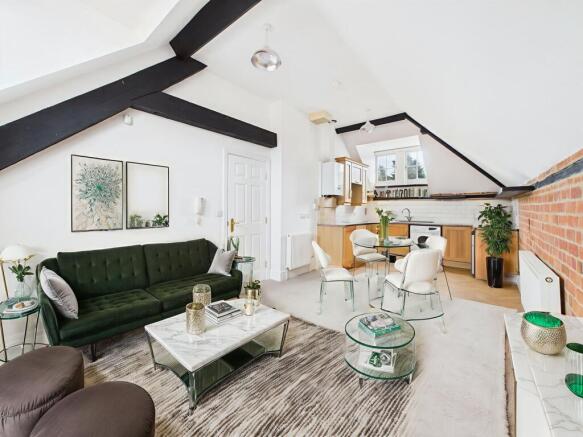 Open-Plan Living (Virtually Furnished)