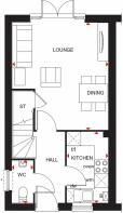 Wilford ground floor plan Sawbridge Park H620001