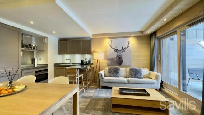 Living room apartment Courchevel Moriond