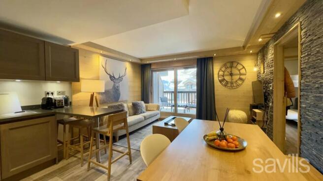 Living room apartment near town centre Courchevel 