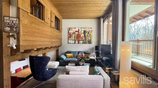 Living room apartment Courchevel Moriond