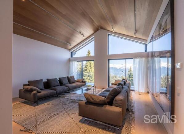 Reception room mountain view Courchevel