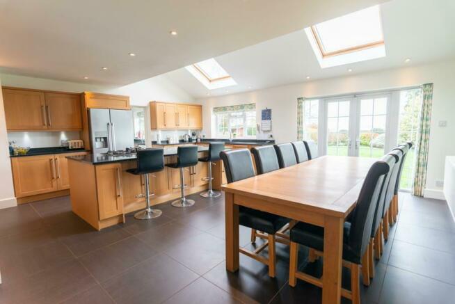 Open plan kitchen dining room