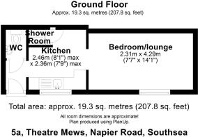 Floor plan 5a, Theatre Mews. PO5 2RS.JPG
