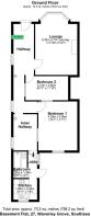 Floor plan Basement Flat, 27, Waverley Grove. PO4