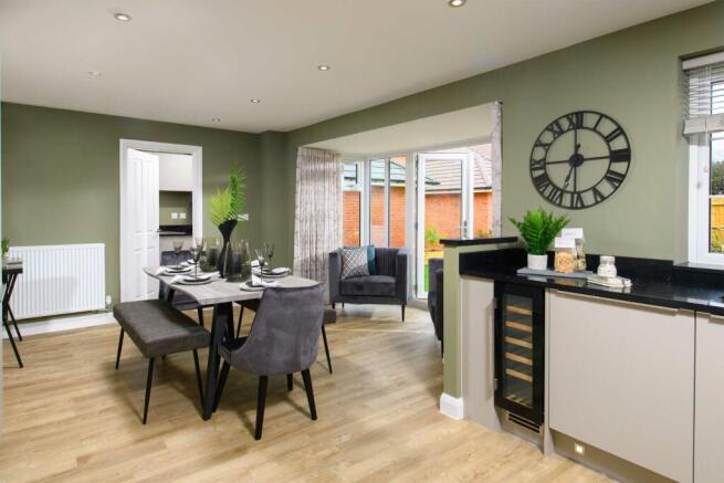 View of the kitchen in the four bedroom Holden