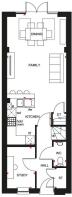 Ground floor plan of the Thorney - Darwin Green BDW2