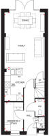 Ground floor layout for the Thorney at Darwin Green