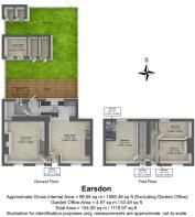 3D floor plan with outdoor