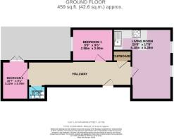 2D Floorplan - Flat 1, 53 CatharineStreet - L8 7NE