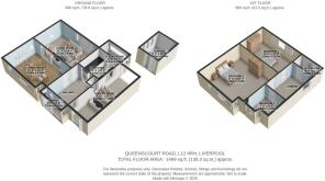 3D Floor Plan -  27 Queenscourt Road, L12 8RH