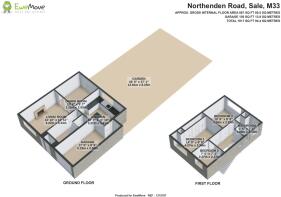 3D Floorplan including Garden - EweMove Sale