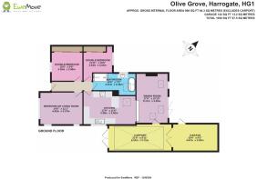 EweMove Harrogate Olive Grove 2D Floor Plan