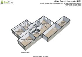 EweMove Harrogate Olive Grove 3D Floor Plan