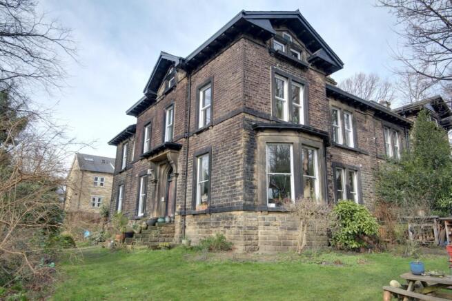 The front and the side of the property