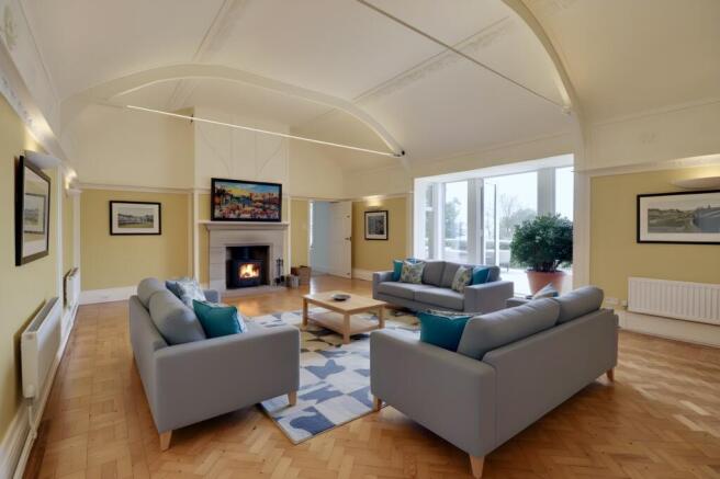 Incredible living room virtually staged